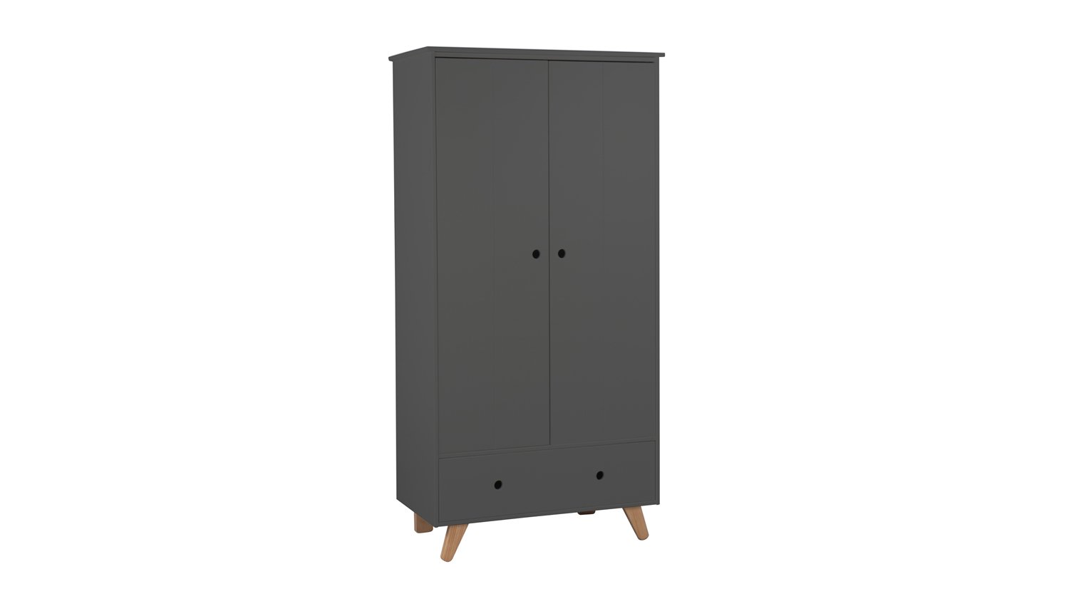 Tipi Kleiderschrank Ponca grau