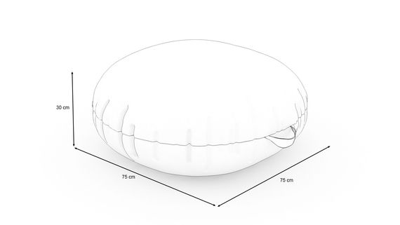 rundes Sitzkissen, rosé