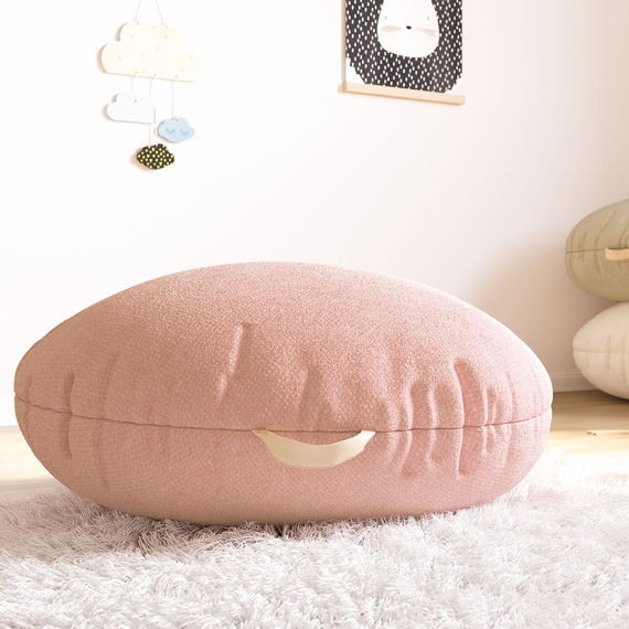 rundes Sitzkissen, rosé