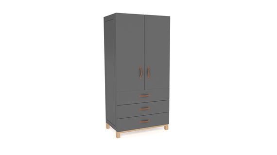 Kleiderschrank Cory, Anthrazit