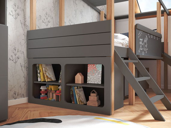 Unterstellregal für Hausbett Cory, Anthrazit