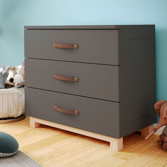 Kinderzimmer Set 7-teilig Cory 90x200cm, Anthrazit