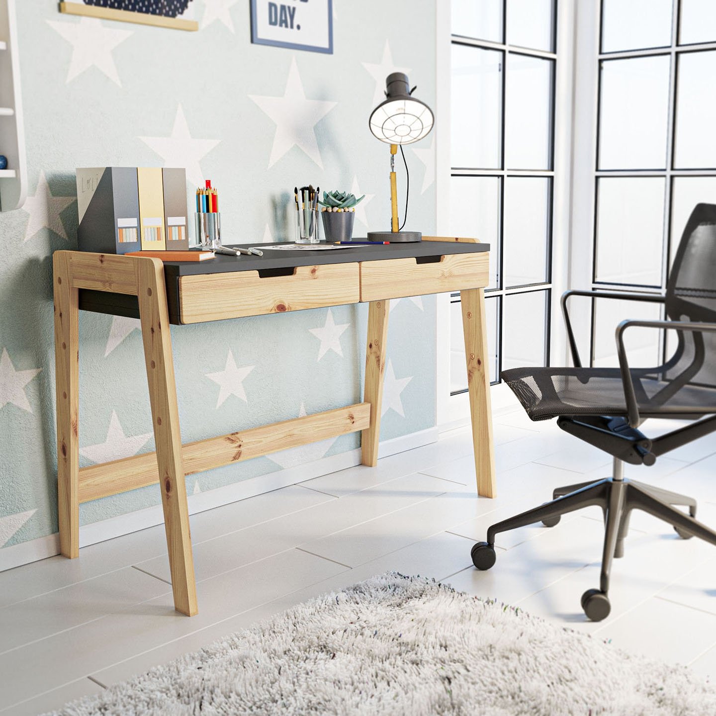 Schreibtisch Cory, Anthrazit