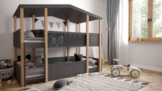 Etagenbett Cory, Anthrazit