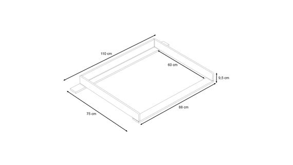 Kommode Laslo mit Wickelaufsatz, weiß