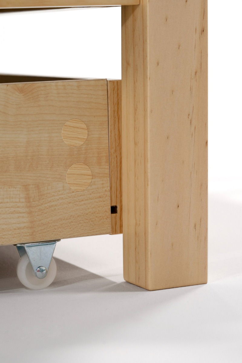 Einzelbett Lilly mit Flachsprossen (90 x 200cm)