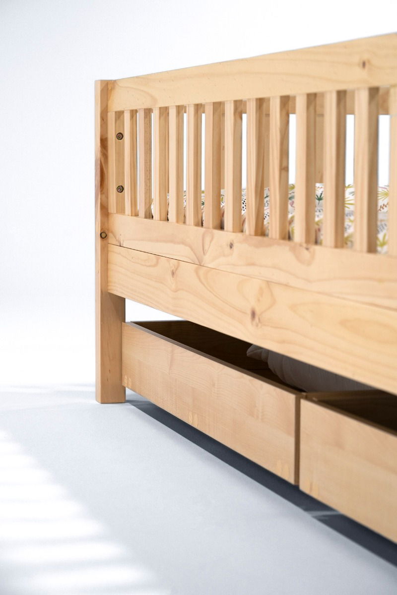 Einzelbett Lilly mit Flachsprossen (90 x 200cm)