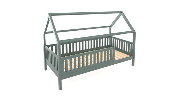 Hausbett Lilly in Eukalyptus mit Flachsprossen (90 x 200cm)