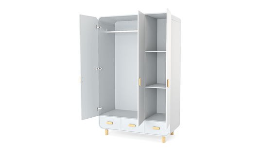 Kleiderschrank Katja, 3-türig