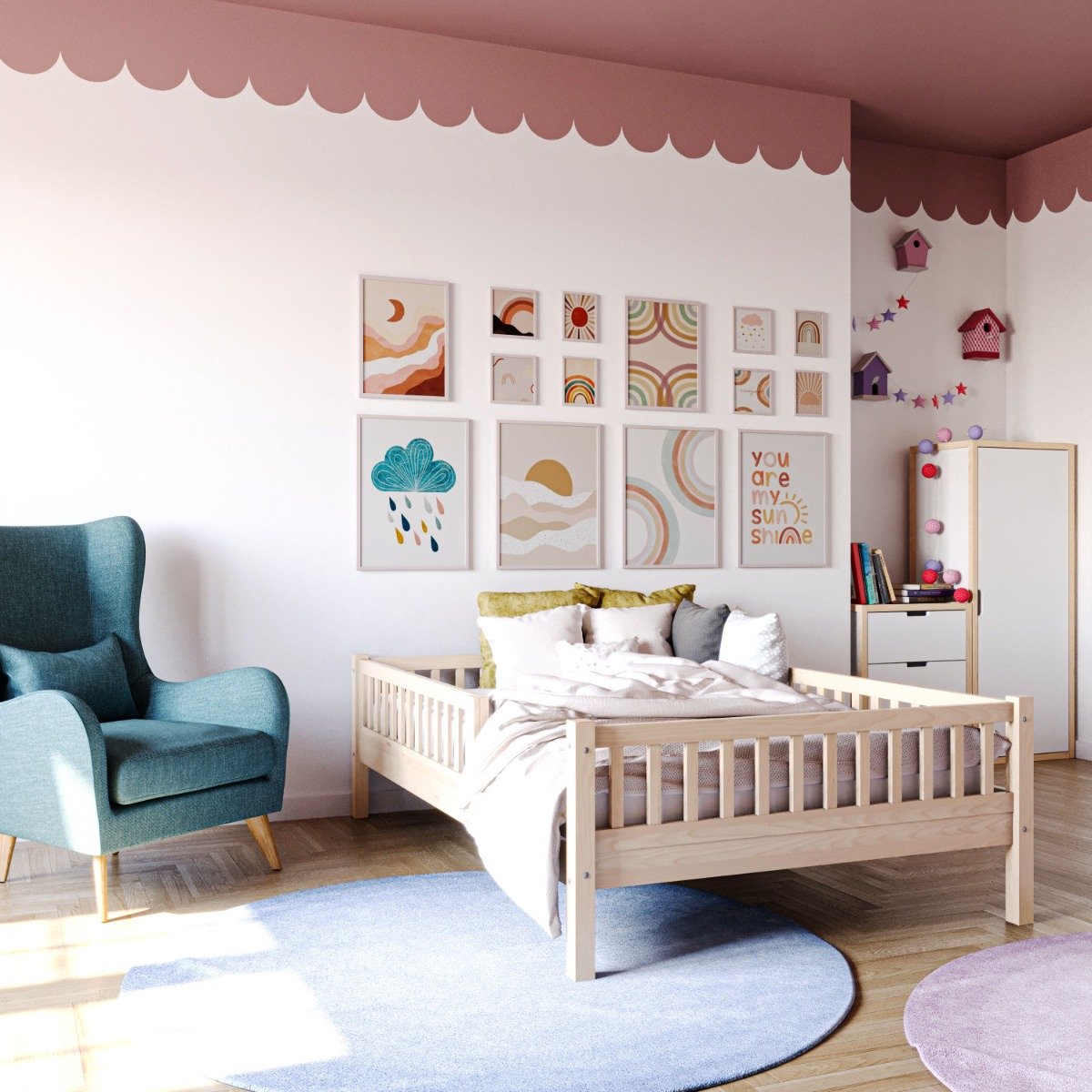 Einzelbett Lilly 120x200, natur