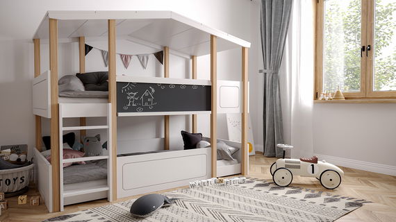 Kinderzimmer Set 4-teilig Cory mit Etagenbett