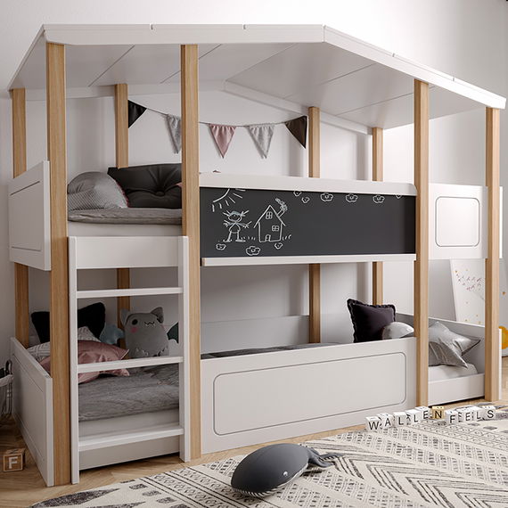 Kinderzimmer Set 4-teilig Cory mit Etagenbett