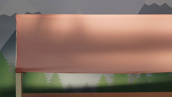 Betthimmel- Plumetis Rose thé / Altrosa kurz geschnitten für Hausbett Maya/Lilly/Sara ( 90x 200cm )