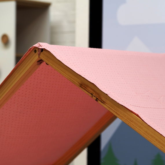 Betthimmel in Altrosa für Hausbett Milo, kurz geschnitten (90x200)