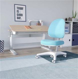 Schreibtischset: Luna Natur mit Pluto, Weiß / Blau