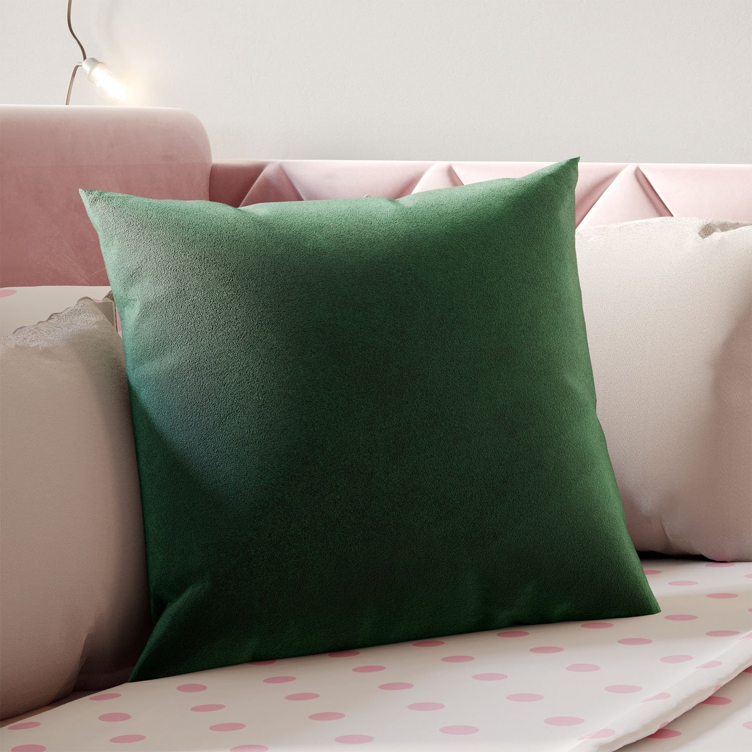 Samtkissen 40x40 cm, grün