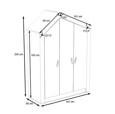 Kinderzimmer My House Etagenbett 5tlg.