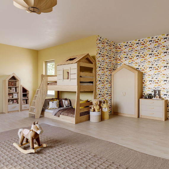 Kinderzimmer My House 5tlg. mit Etagenbett und 2 Türer