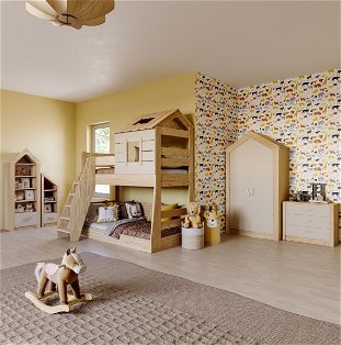 Kinderzimmer My House 5tlg. mit Etagenbett und 2 Türer