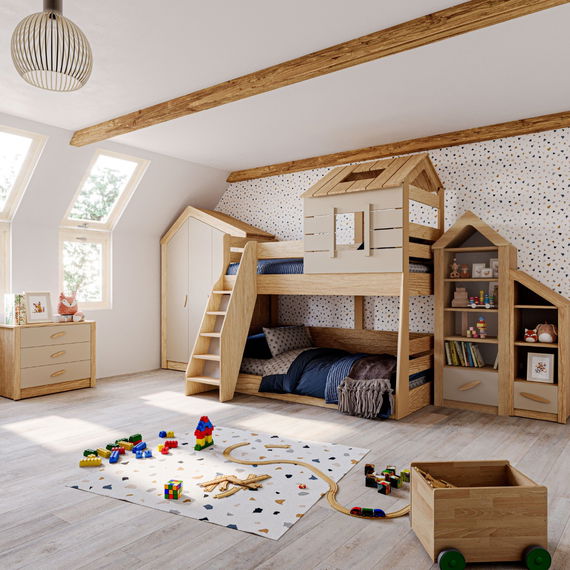 Kinderzimmer My House Etagenbett 5tlg.