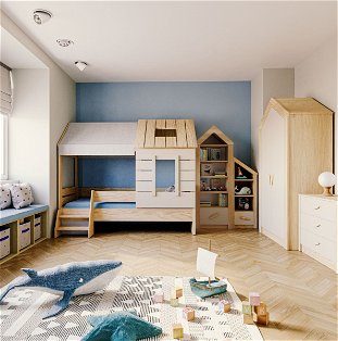 Kinderzimmer My House 5tlg. mit Hausbett und 2-Türer