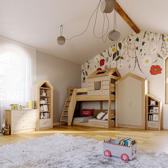 Kinderzimmer My House 5tlg. mit Etagenbett und 2 Türer