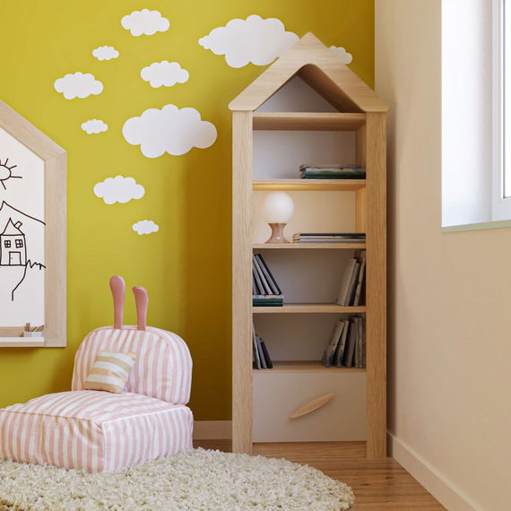 Kinderzimmer My House 5tlg. mit Hausbett und 2-Türer