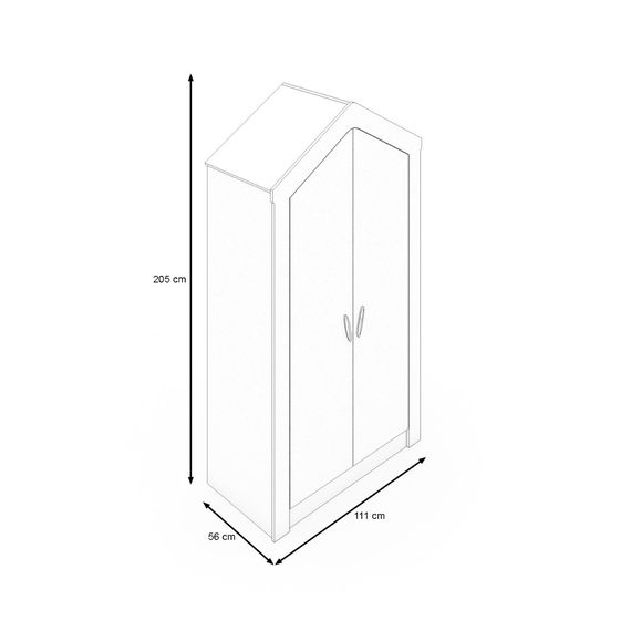 My House Kleiderschrank - 2-türig