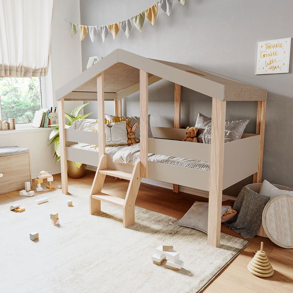 My House Kinderzimmer mittelhohes Hausbett 4tlg.