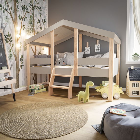 My House Kinderzimmer mittelhohes Hausbett 4tlg.