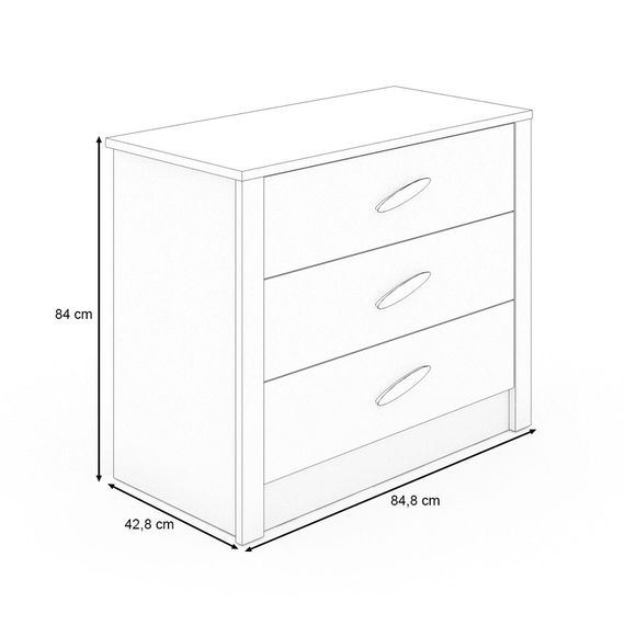 My House Kommode Weiß/Grau