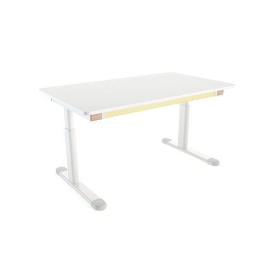 Merkur Schreibtisch mit gelber Schublade