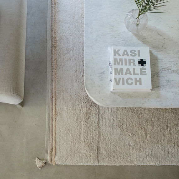 Waschbarer Teppich Bloom Natur XS