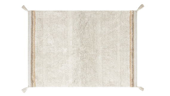 Waschbarer Teppich Bloom Natur XS