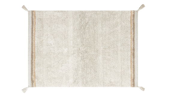 Waschbarer Teppich Bloom Natur XS