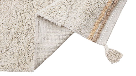 Waschbarer Teppich Bloom Natur XS