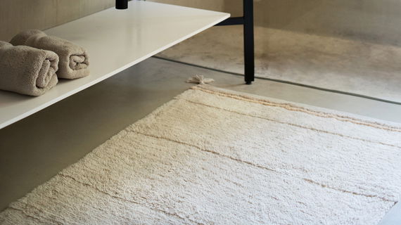 Waschbarer Teppich Bloom Natur XS