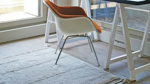 Waschbarer Teppich Bloom Natur XS