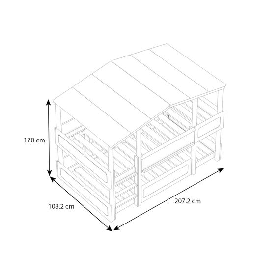 Etagenbett Cory, Anthrazit