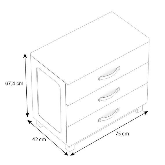 Kinderzimmer Set mit Schreibtisch 8-teilig Cory 90x200cm, Anthrazit