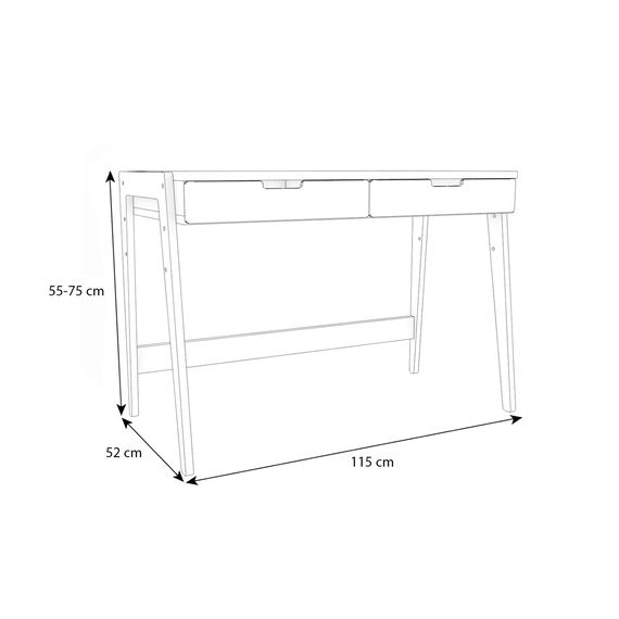 Schreibtisch Cory, Anthrazit