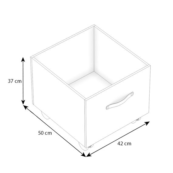 Kinderzimmer Set mit Schreibtisch 8-teilig Cory 90x200cm, Anthrazit