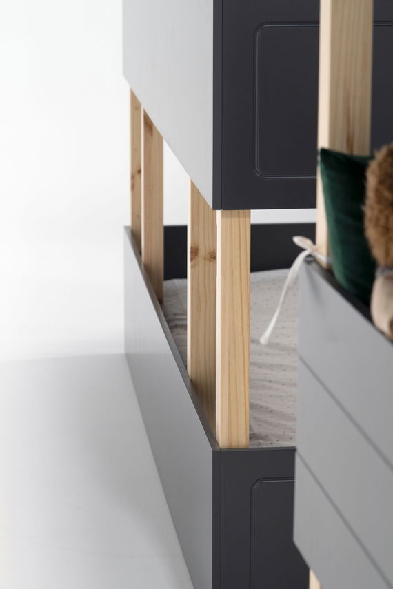 Kinderzimmer Set 7-teilig Cory 90x200cm, Anthrazit