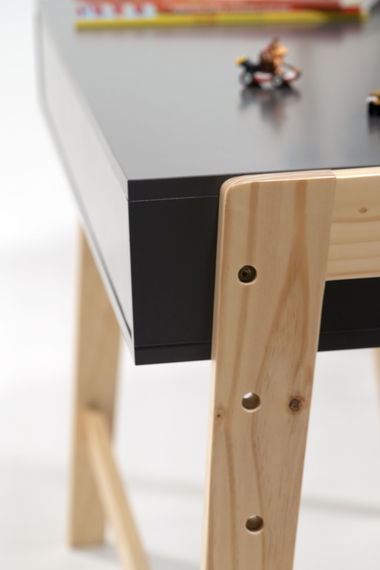 Kinderzimmer Set mit Schreibtisch 8-teilig Cory 90x200cm, Anthrazit