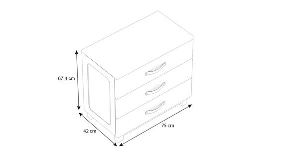 Kinderzimmer Set mit Schreibtisch 8-teilig Cory 90x200cm