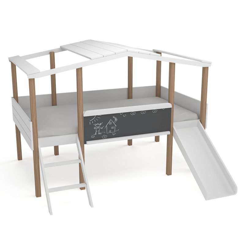 Hausbett Cory weiß/ Kiefer 90 x 200 cm