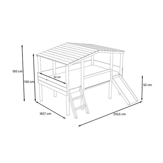 Kinderzimmer Set 7-teilig Cory 90x200cm, Anthrazit