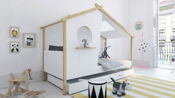 Bettschublade für Hausbett Sam