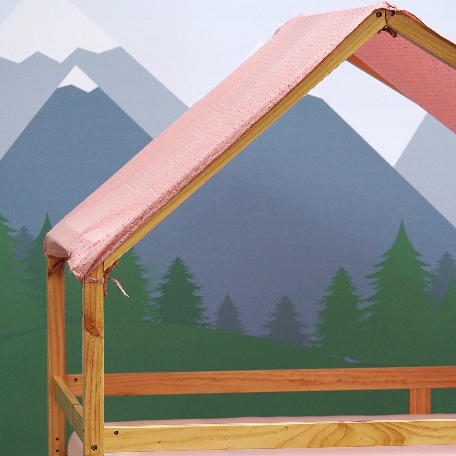 Betthimmel Rosa thé / Altrosa kurz geschnitten für Hausbett Milo (120 x 200cm)