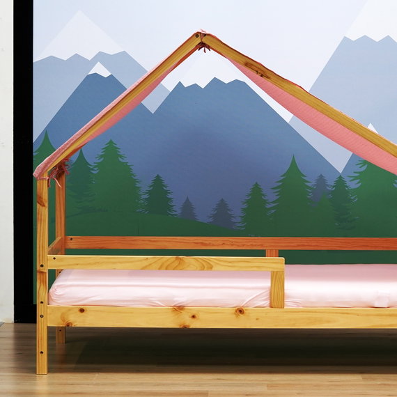 Betthimmel Rosa thé / Altrosa kurz geschnitten für Hausbett Milo (120 x 200cm)